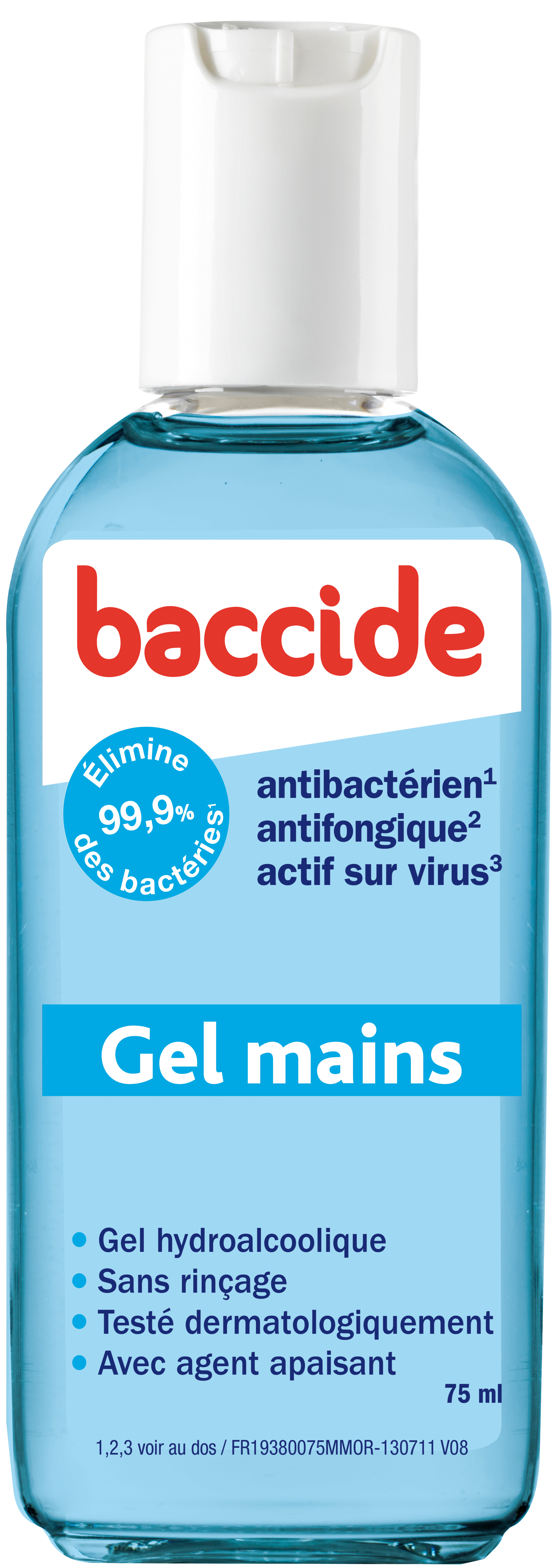 Baccide Gel Hydro Alcoolique Bleu 75ml