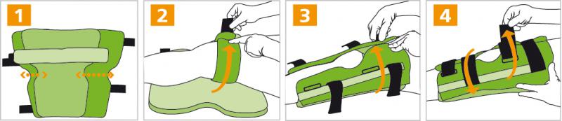 ATTELLE D'IMMOBILISATION DU GENOU MONOBLOC SALVA